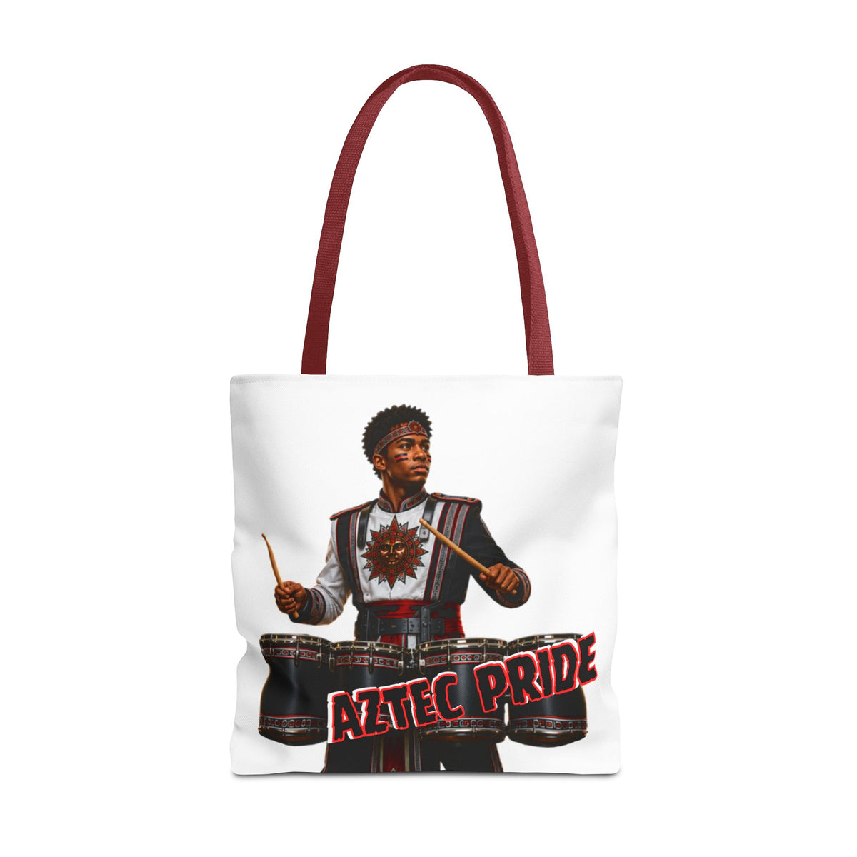 Aztec Band Warrior Tote Bag | Aztec-Inspired AI Art • Made & Shipped in the USA • 🚚 FREE USA Shipping • FREE Personalization