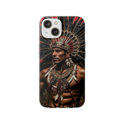 Aztec Sun Guardian – Flexi Phone Case (iPhone & Samsung • Clear TPU • Made in USA • Personalized Option)