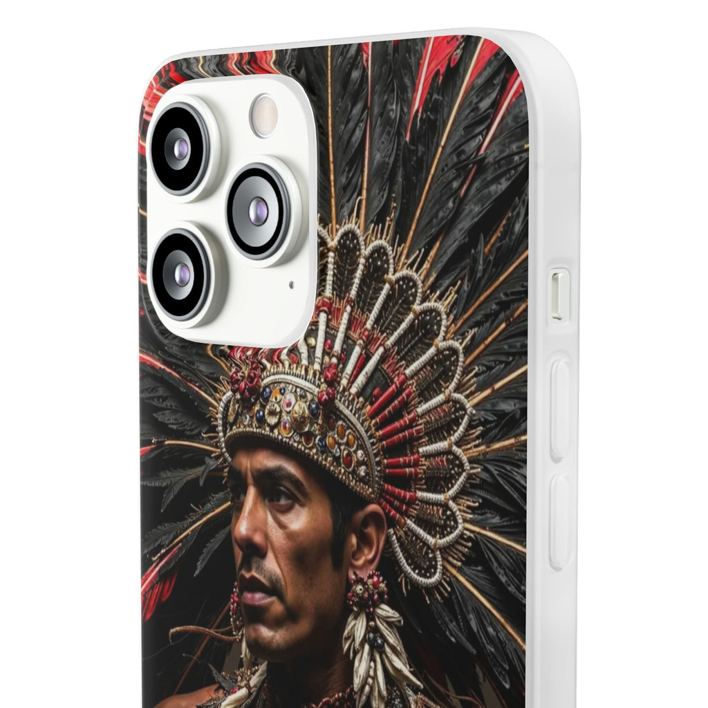 Aztec Sun Guardian – Flexi Phone Case (iPhone & Samsung • Clear TPU • Made in USA • Personalized Option)