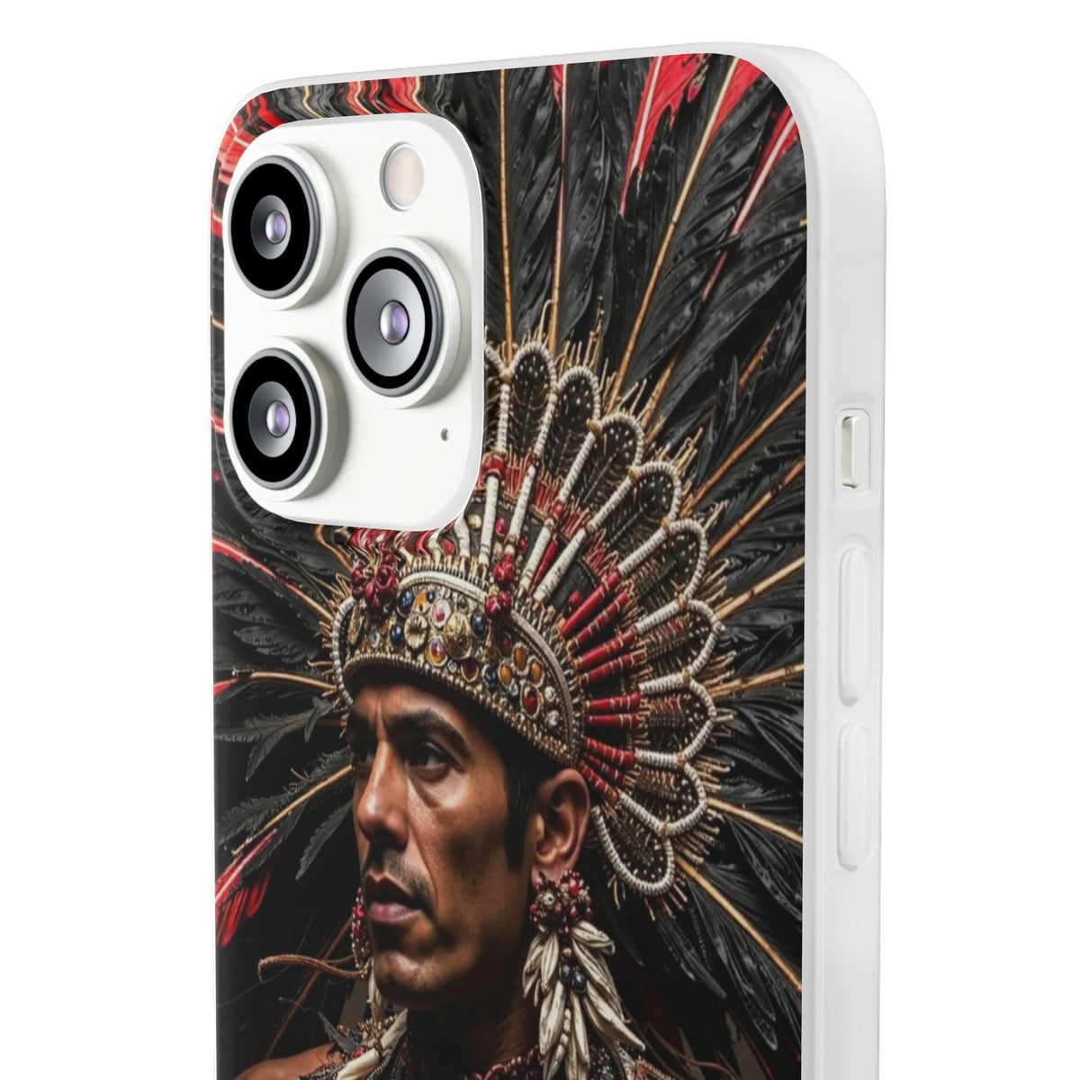 Aztec Sun Guardian – Flexi Phone Case (iPhone & Samsung • Clear TPU • Made in USA • Personalized Option)