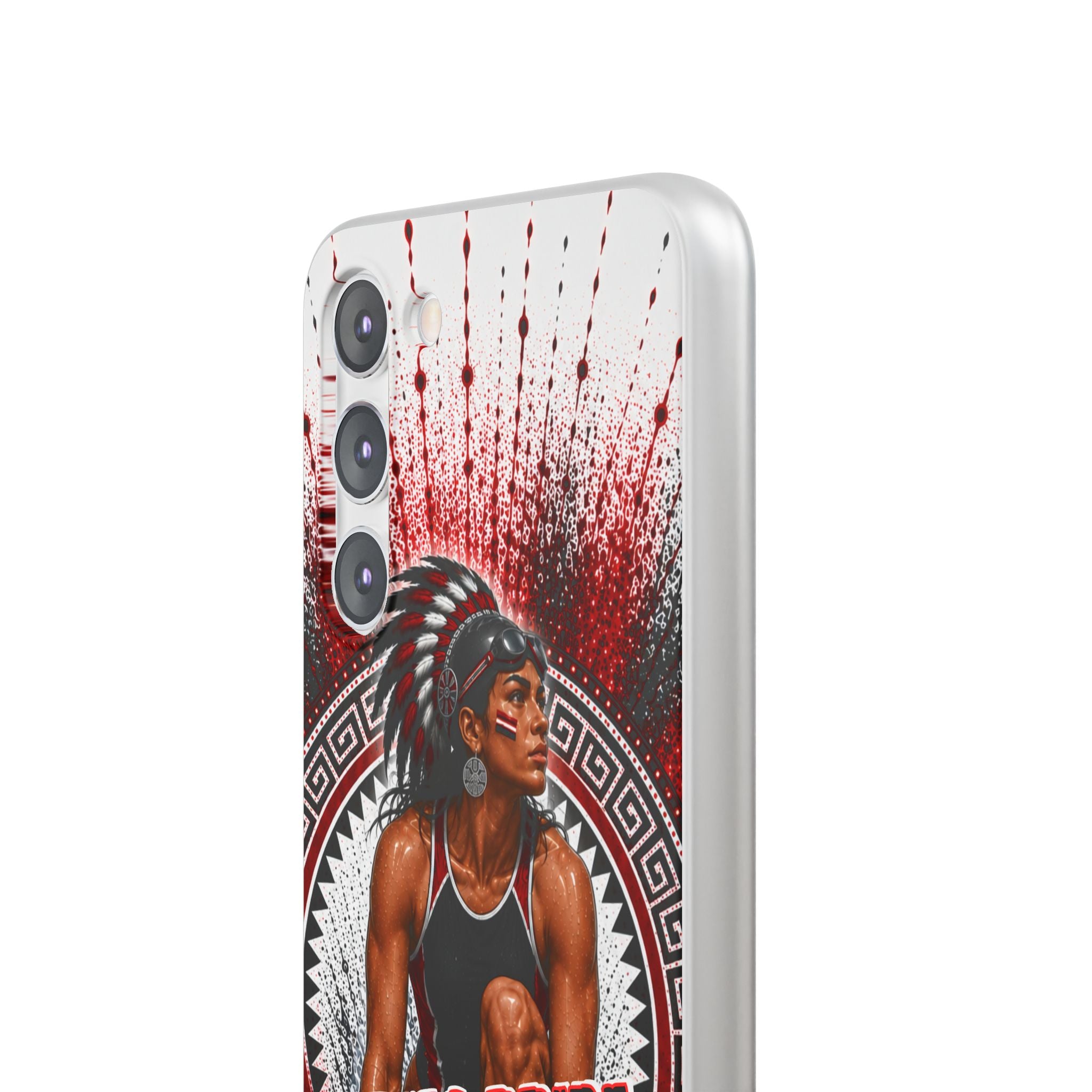 Aztec Swim & Dive Warrior – Flexi Phone Case (iPhone & Samsung • Clear TPU • Made & Shipped in the USA • 🚚 FREE USA Shipping • Personalized Option)
