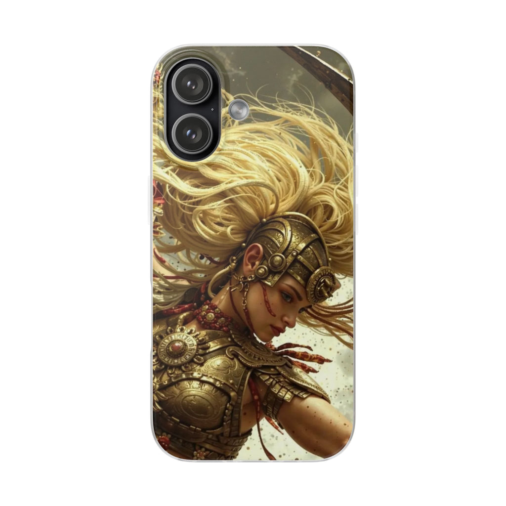 Aztec Iron Queen – Flexi Phone Case (iPhone & Samsung • Clear TPU • Made in USA • Personalized Option)