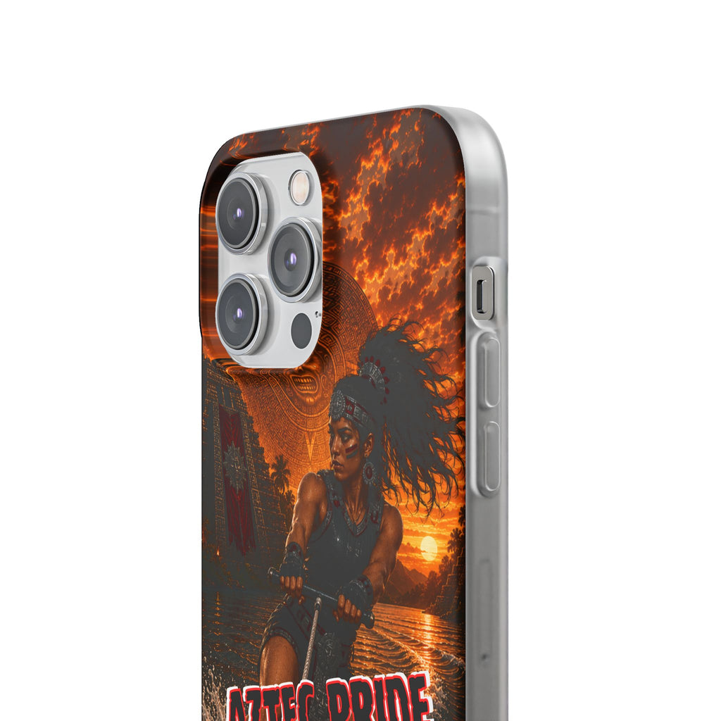 Aztec Wakeboard Female Warrior – Flexi Phone Case (iPhone & Samsung • Clear TPU • Made & Shipped in the USA • 🚚 FREE USA Shipping • Personalized Option)