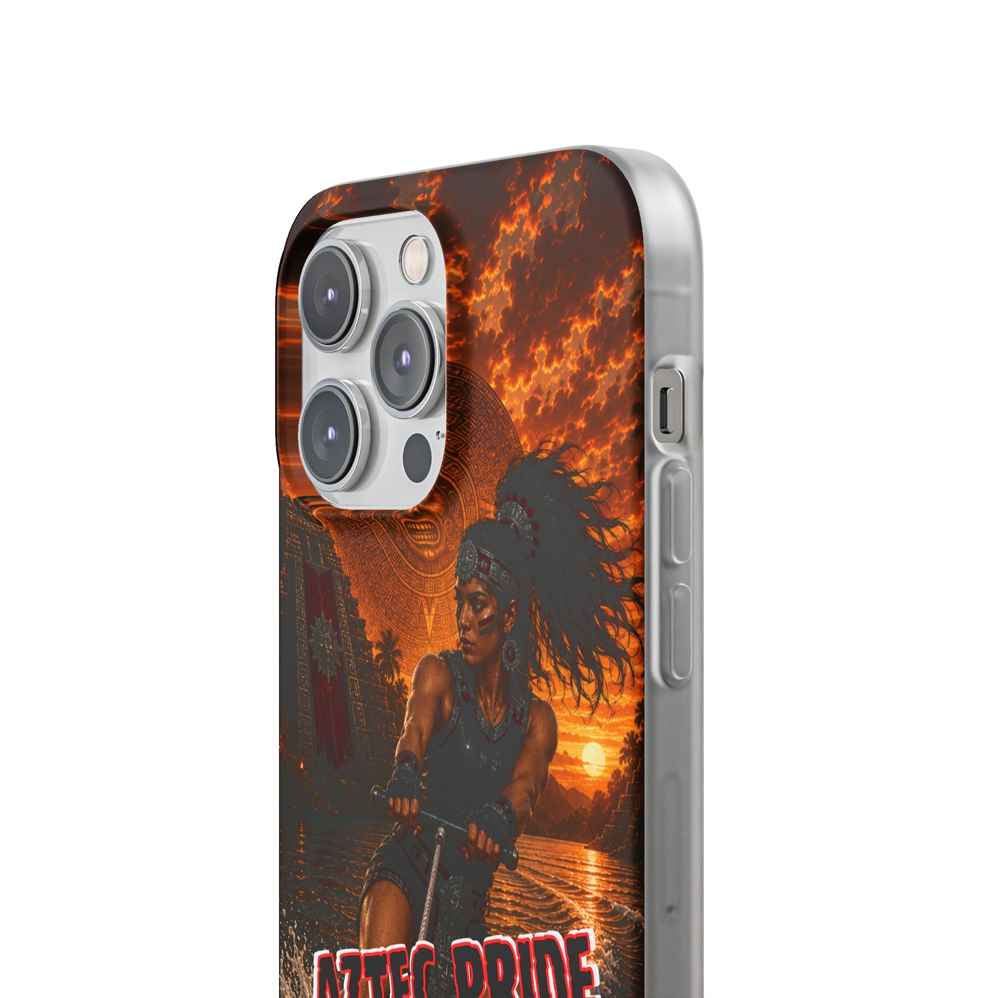 Aztec Wakeboard Female Warrior – Flexi Phone Case (iPhone & Samsung • Clear TPU • Made & Shipped in the USA • 🚚 FREE USA Shipping • Personalized Option)