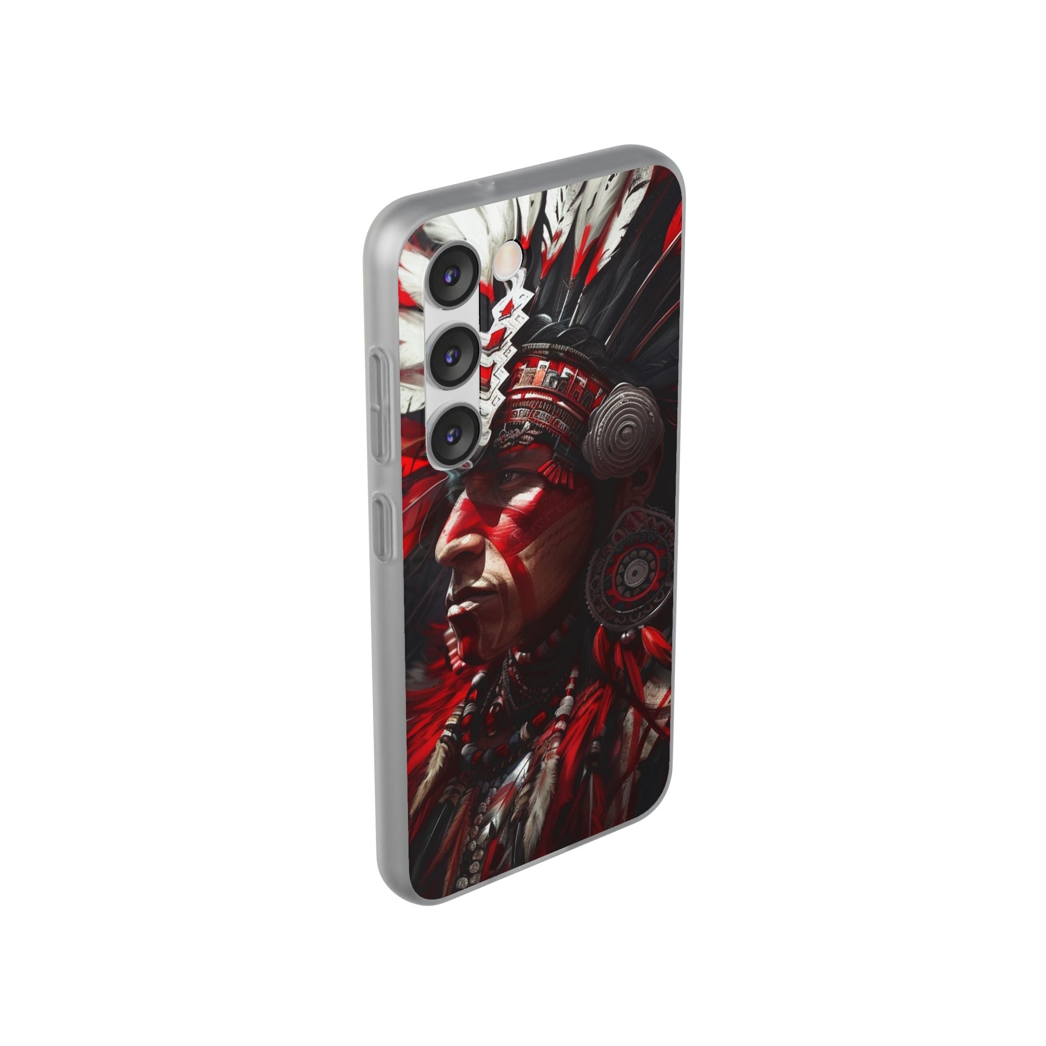 Aztec Loyal Warrior – Flexi Phone Case (iPhone & Samsung • Clear TPU • Made in USA • Personalized Option)
