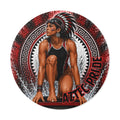 Aztec Swim & Dive Warrior Round Vinyl Sticker 2”–6” | Made & Shipped in the USA • 🚚 FREE USA Shipping • Personalized Option