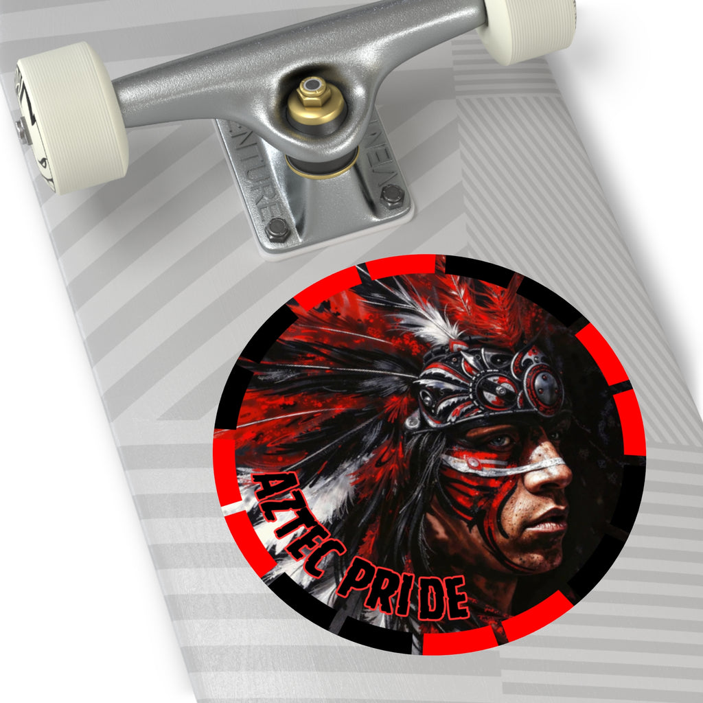 Aztec King of Kings Round Vinyl Sticker – Waterproof Matte Decal (2”–6”)