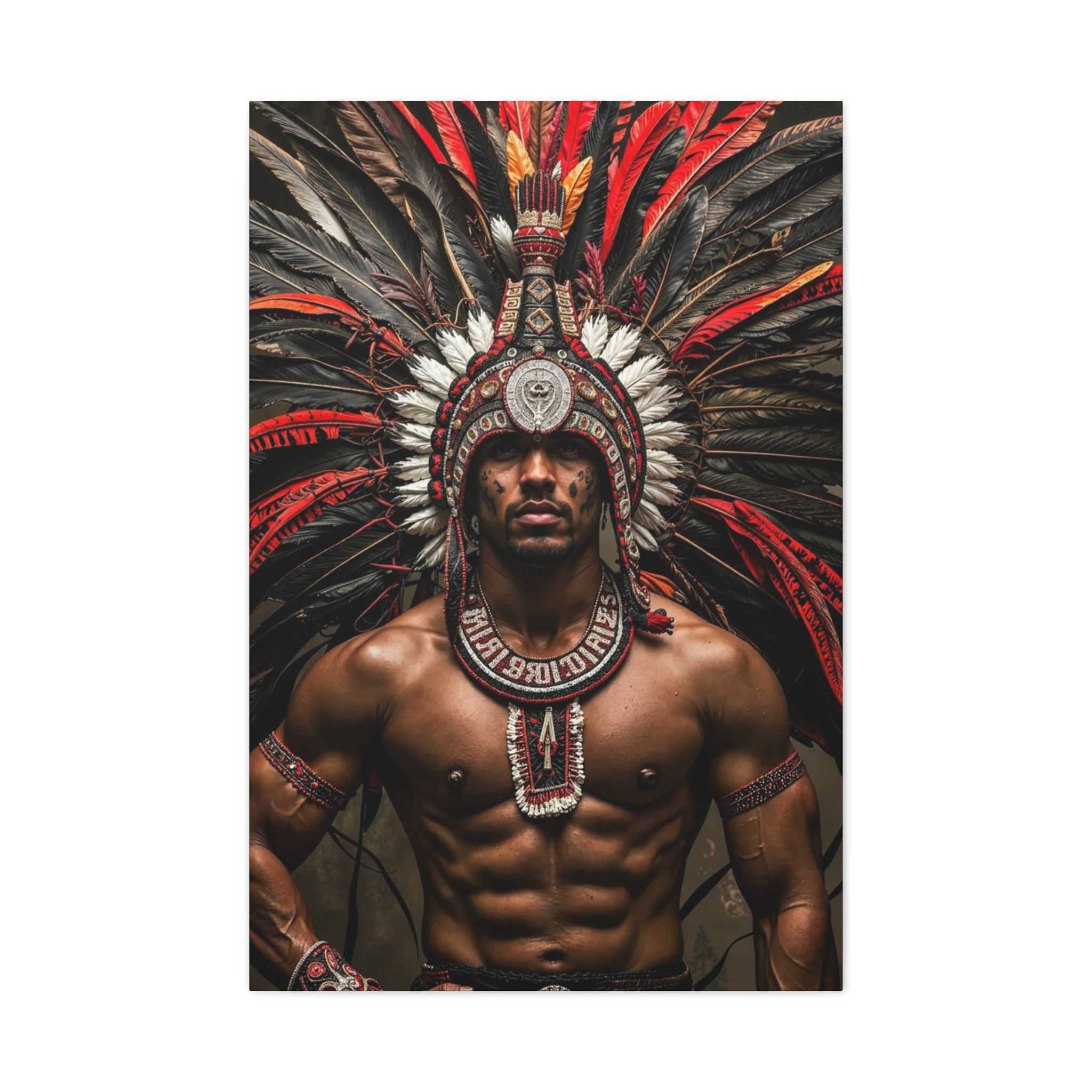 Aztec Warrior Eagle – Bold Aztec Wall Art Canvas