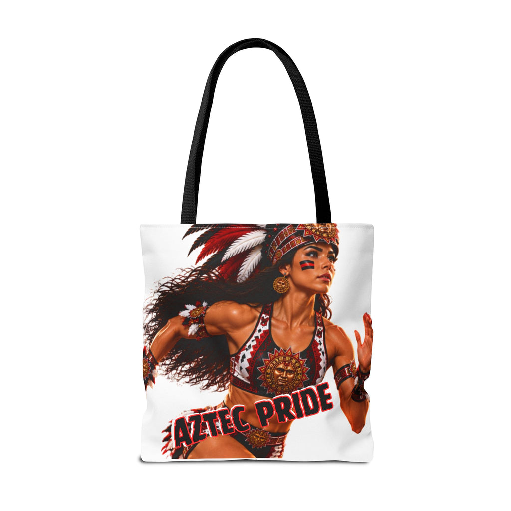 Aztec Track Female Warrior Tote Bag | Aztec-Inspired AI Art • Made & Shipped in the USA • 🚚 FREE USA Shipping • FREE Personalization