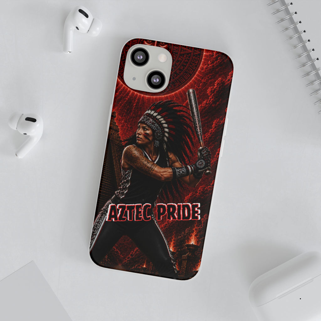 Aztec Softball Warrior – Flexi Phone Case (iPhone & Samsung • Clear TPU • Made in USA • Personalized Option)