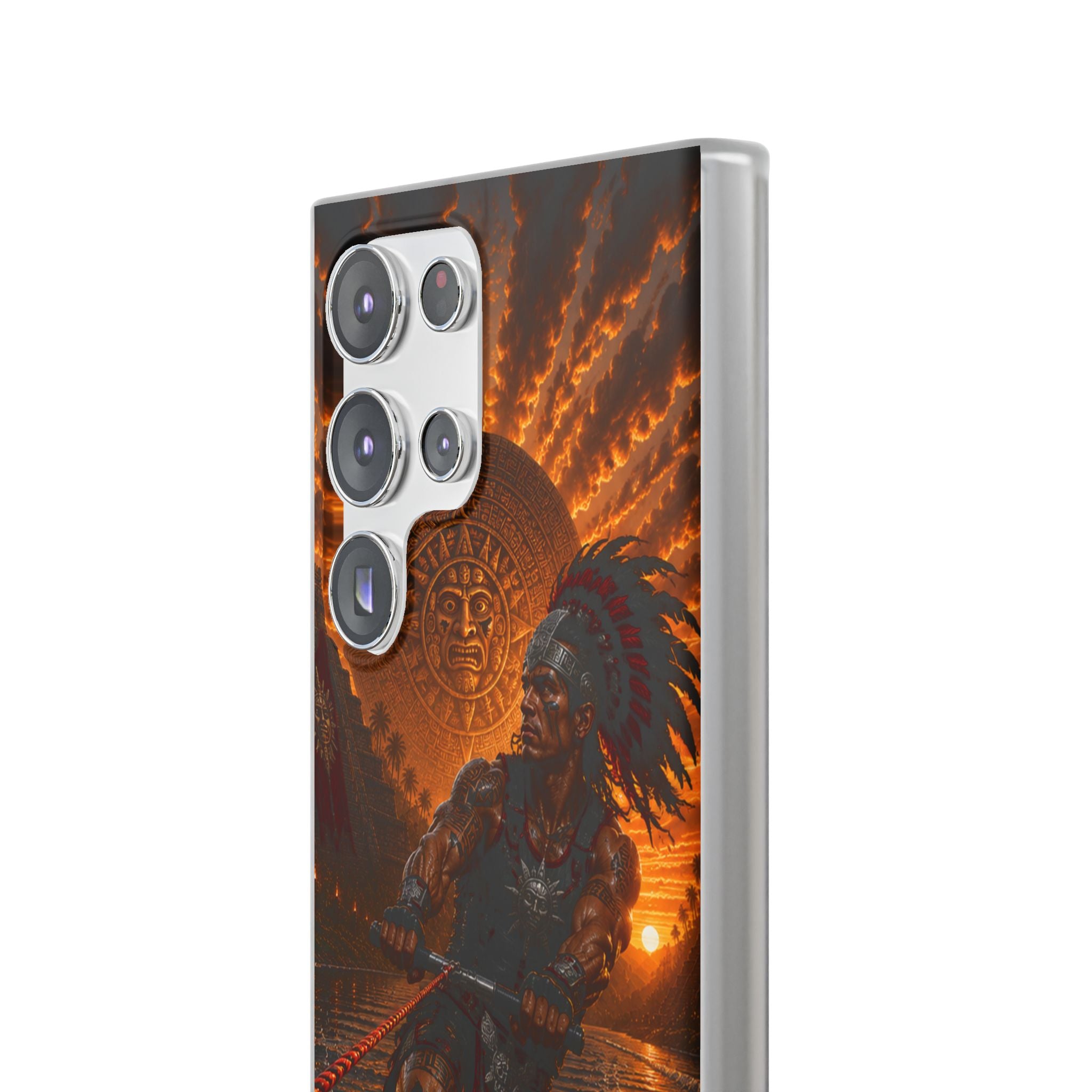 Aztec Wakeboard Male Warrior – Flexi Phone Case (iPhone & Samsung • Clear TPU • Made & Shipped in the USA • 🚚 FREE USA Shipping • Personalized Option)