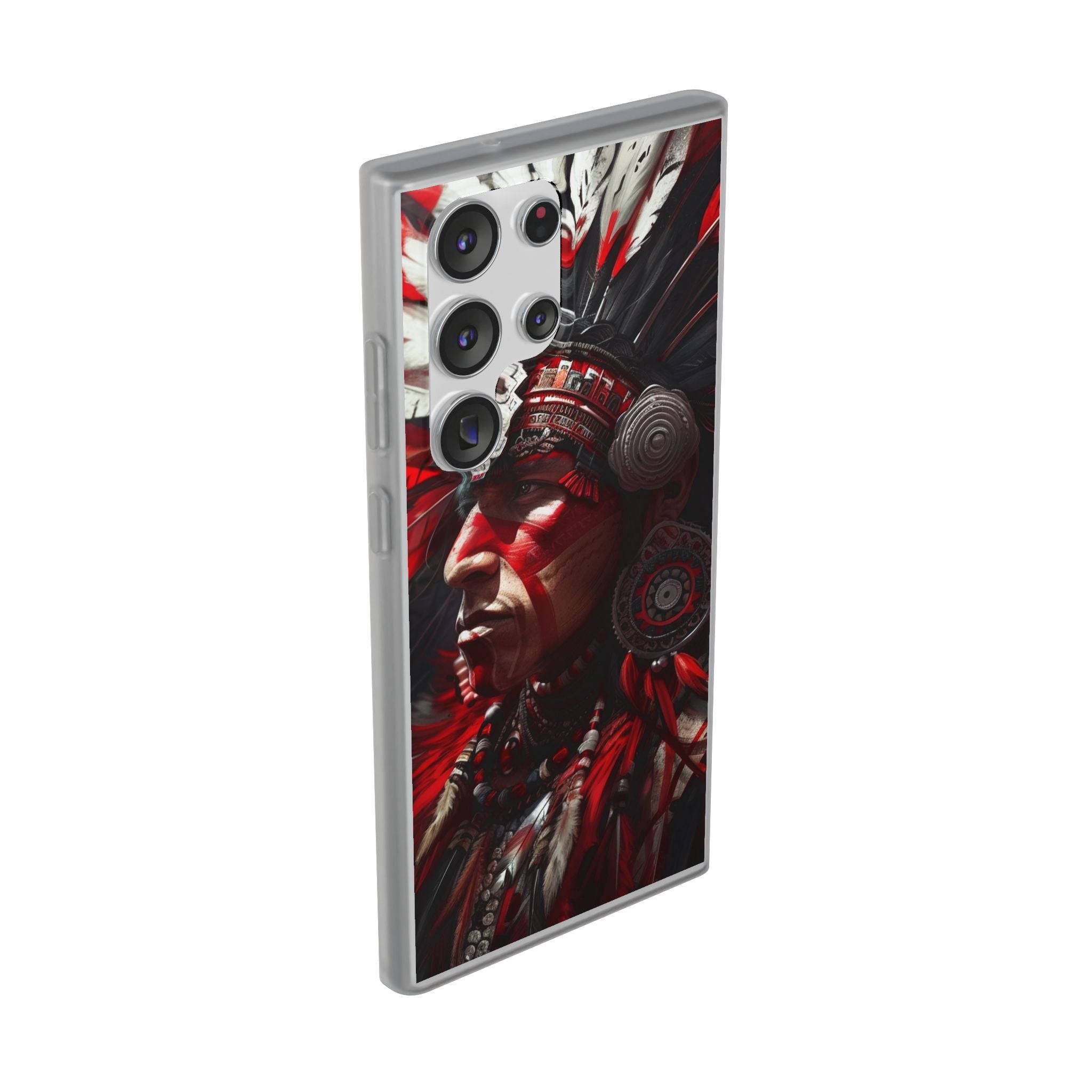 Aztec Loyal Warrior – Flexi Phone Case (iPhone & Samsung • Clear TPU • Made in USA • Personalized Option)