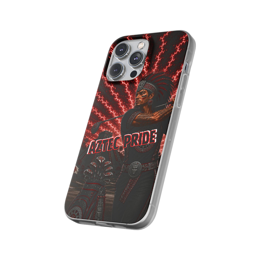 Aztec Golf Male Warrior – Flexi Phone Case (iPhone & Samsung • Clear TPU • Made & Shipped in the USA • 🚚 FREE USA Shipping • Personalized Option)
