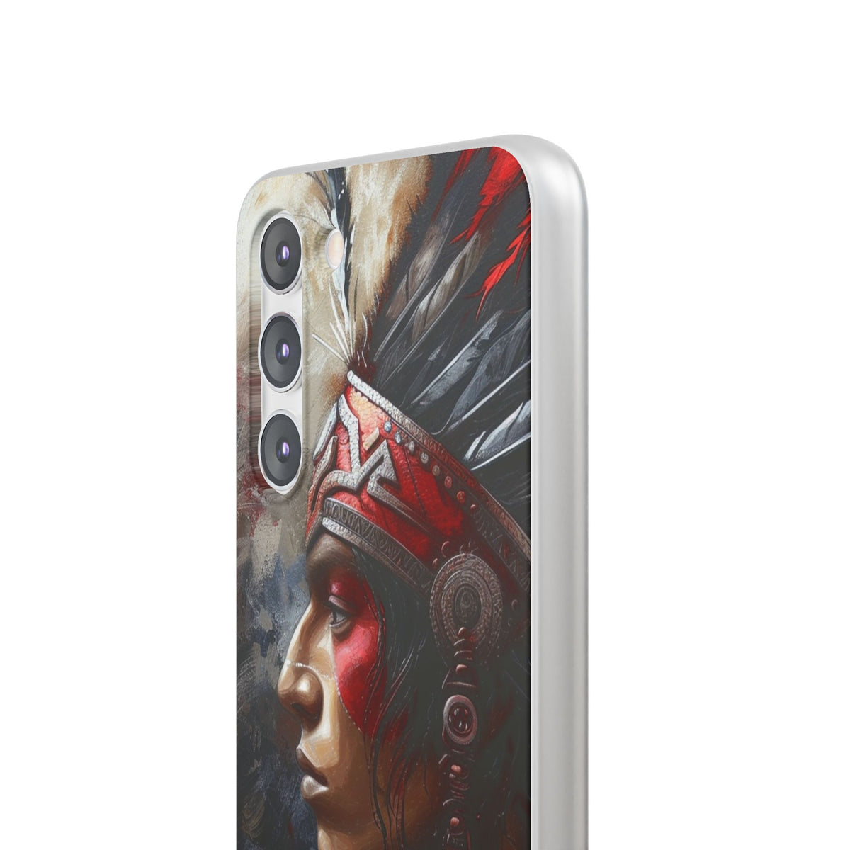Aztec Silent Warrior – Flexi Phone Case (iPhone & Samsung • Clear TPU • Made in USA • Personalized Option)
