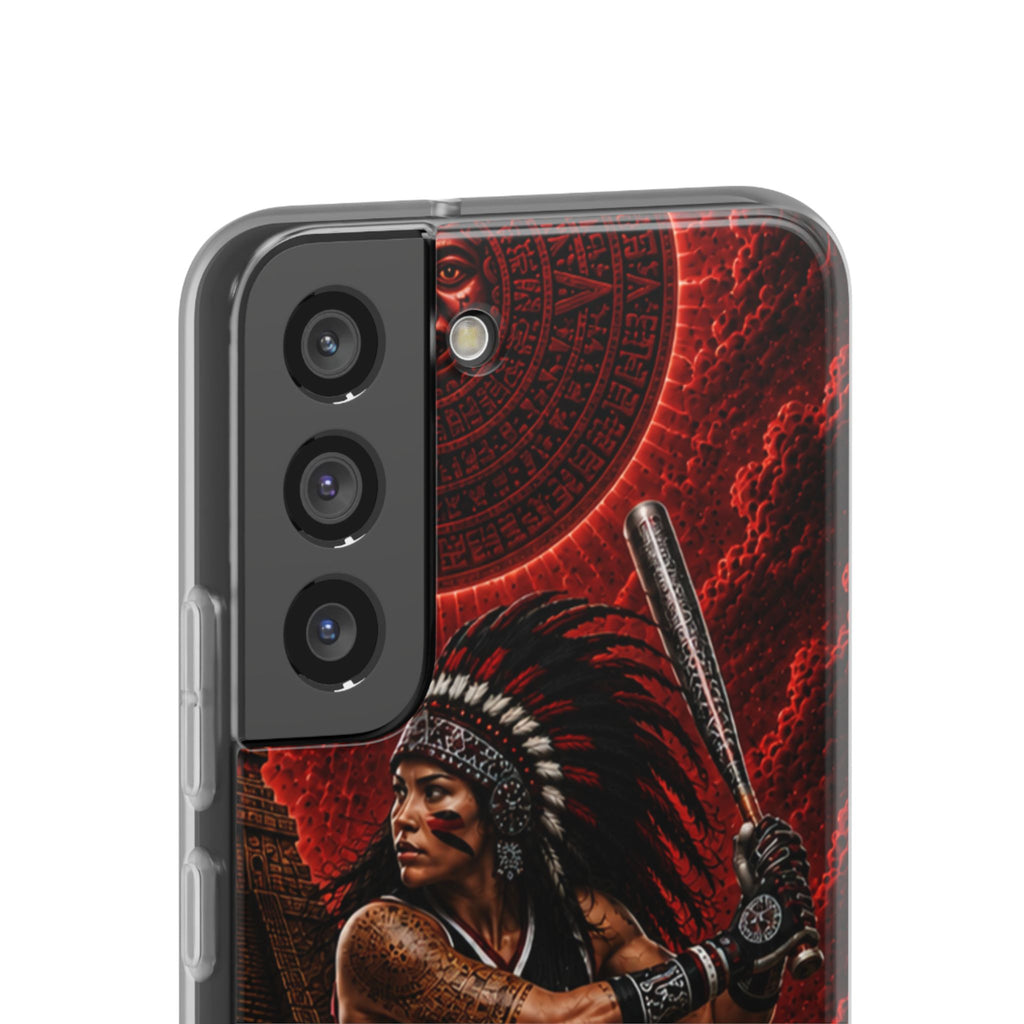 Aztec Softball Warrior – Flexi Phone Case (iPhone & Samsung • Clear TPU • Made in USA • Personalized Option)