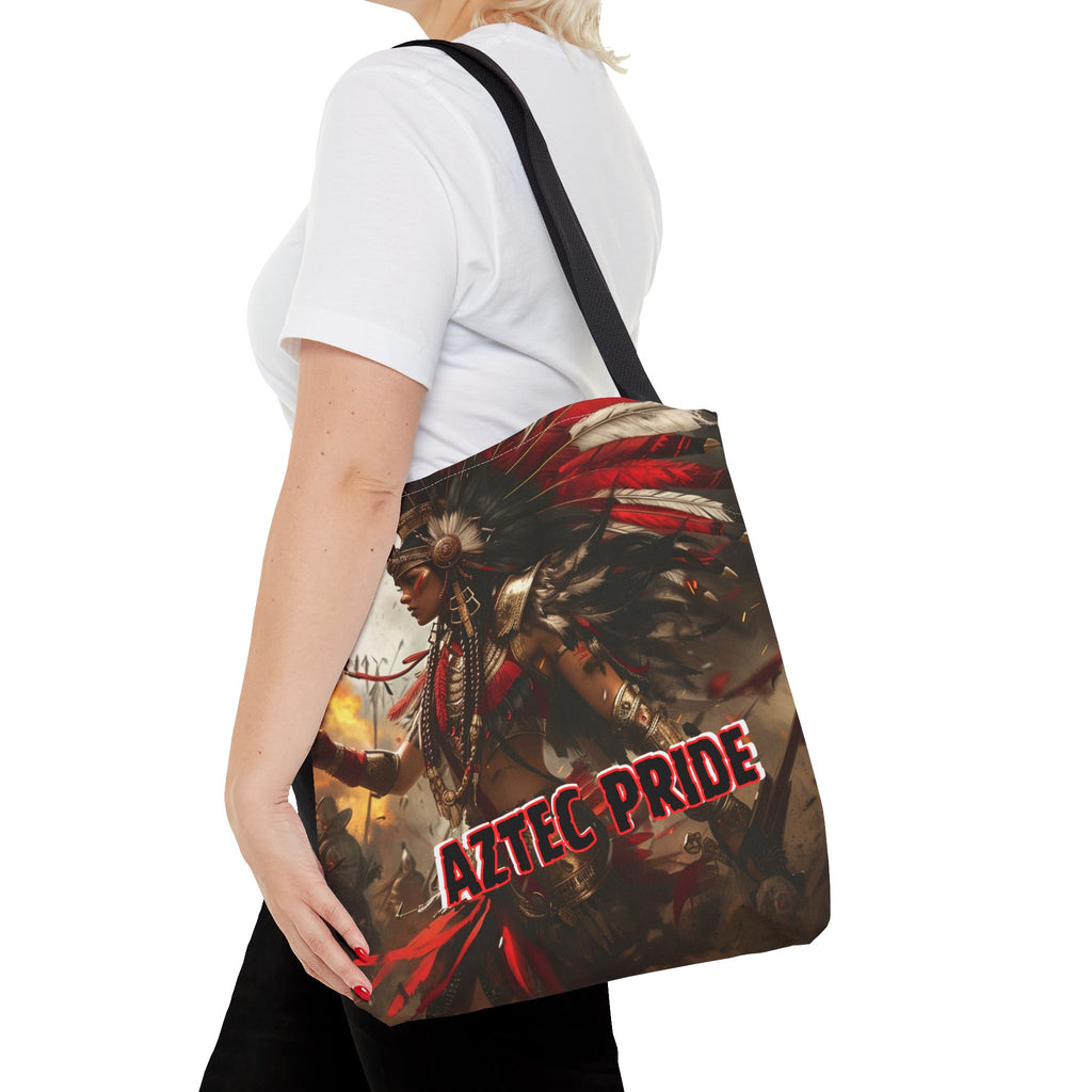 Aztec Warrior Queen Tote Bag – Aztec-Inspired Reusable Shopping Bag | GringoArte