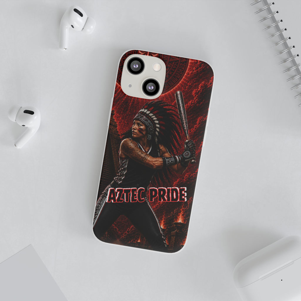 Aztec Softball Warrior – Flexi Phone Case (iPhone & Samsung • Clear TPU • Made in USA • Personalized Option)