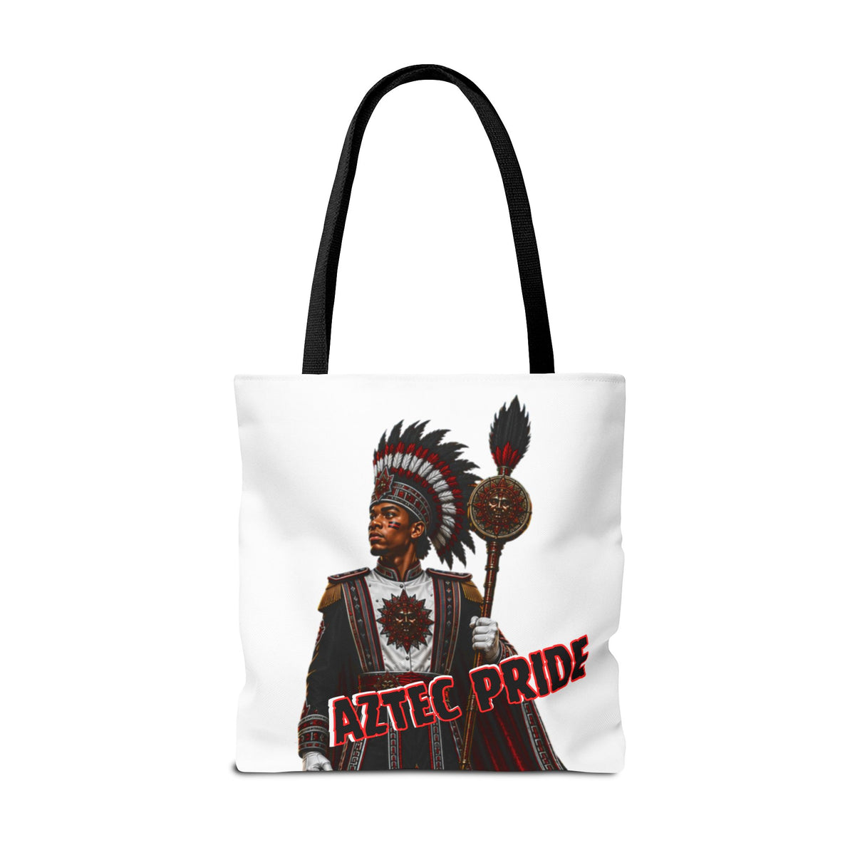 Aztec Band Warrior Tote Bag | Aztec-Inspired AI Art • Made & Shipped in the USA • 🚚 FREE USA Shipping • FREE Personalization