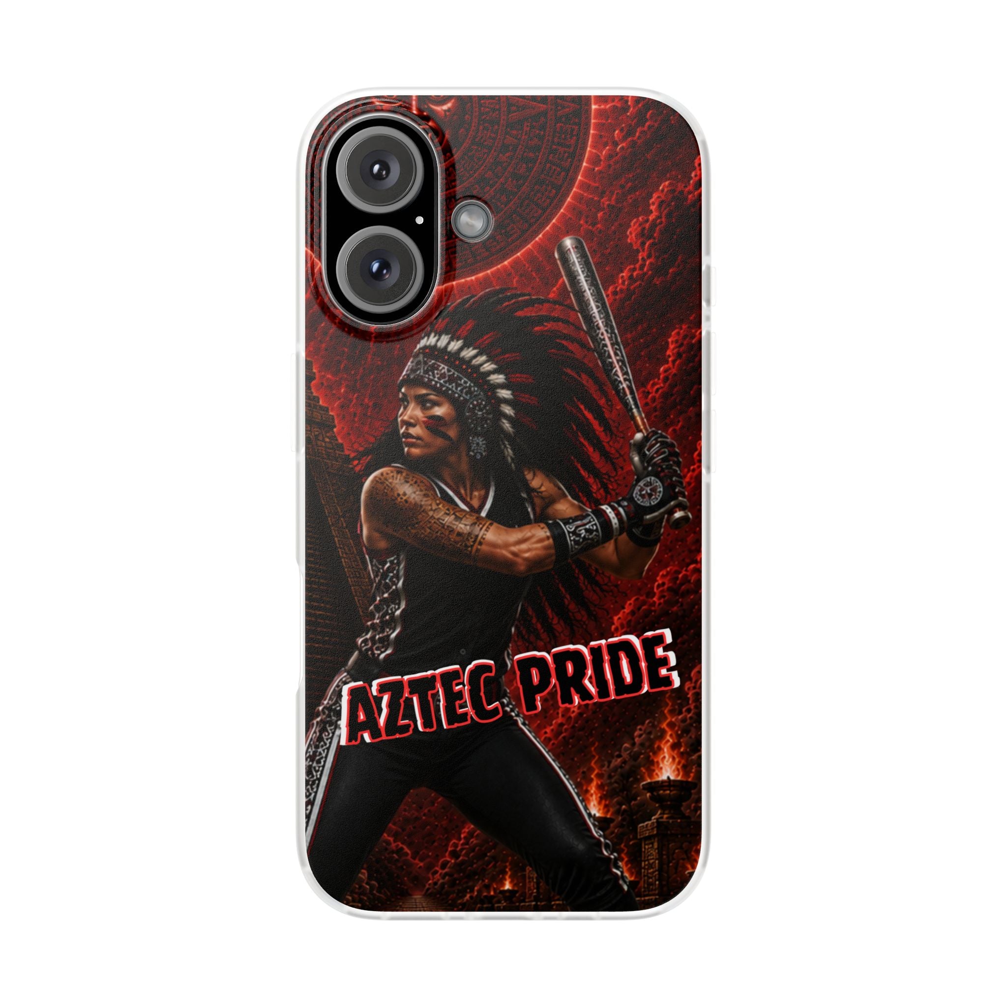 Aztec Softball Warrior – Flexi Phone Case (iPhone & Samsung • Clear TPU • Made in USA • Personalized Option)