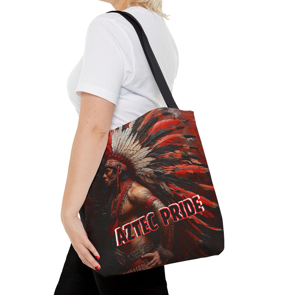 Aztec Noble Warrior Tote Bag – Aztec-Inspired Reusable Shopping Bag | GringoArte