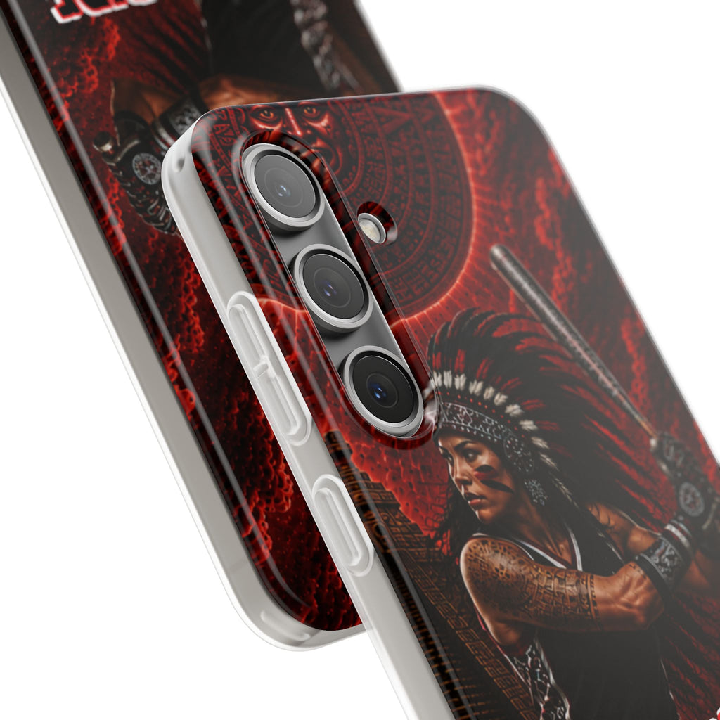 Aztec Softball Warrior – Flexi Phone Case (iPhone & Samsung • Clear TPU • Made in USA • Personalized Option)
