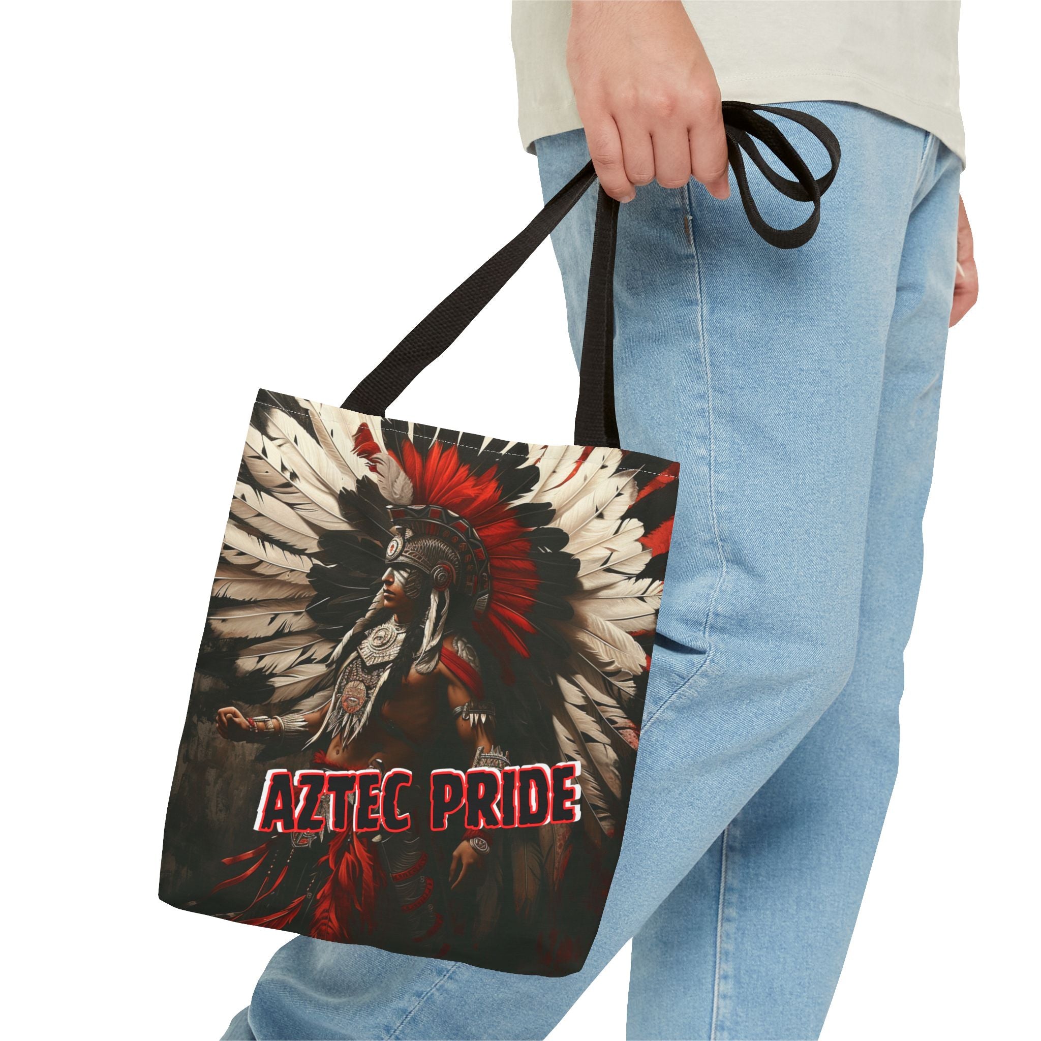 Aztec Fierce Warrior Tote Bag – Aztec-Inspired Reusable Shopping Bag | GringoArte