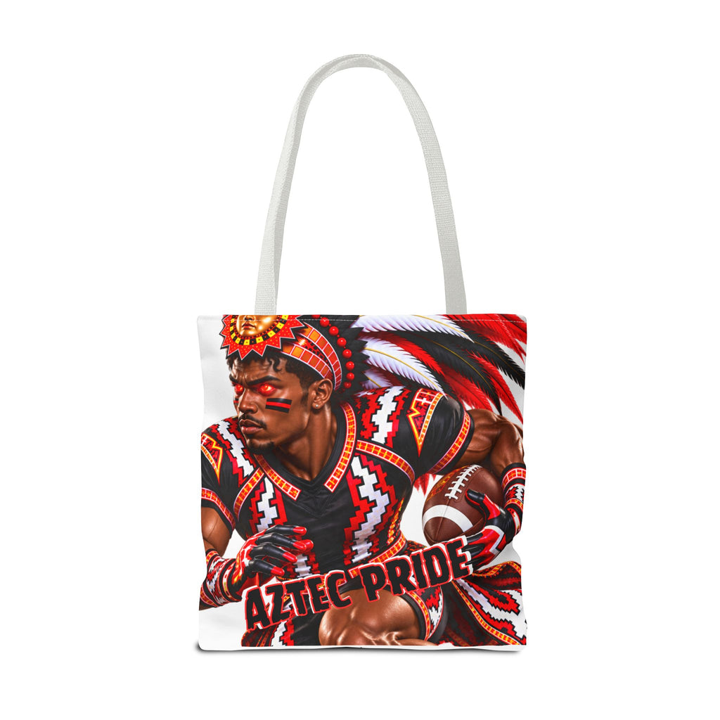 Aztec Football RB Warrior Tote Bag | Aztec-Inspired AI Art • Made & Shipped in the USA • 🚚 FREE USA Shipping • FREE Personalization