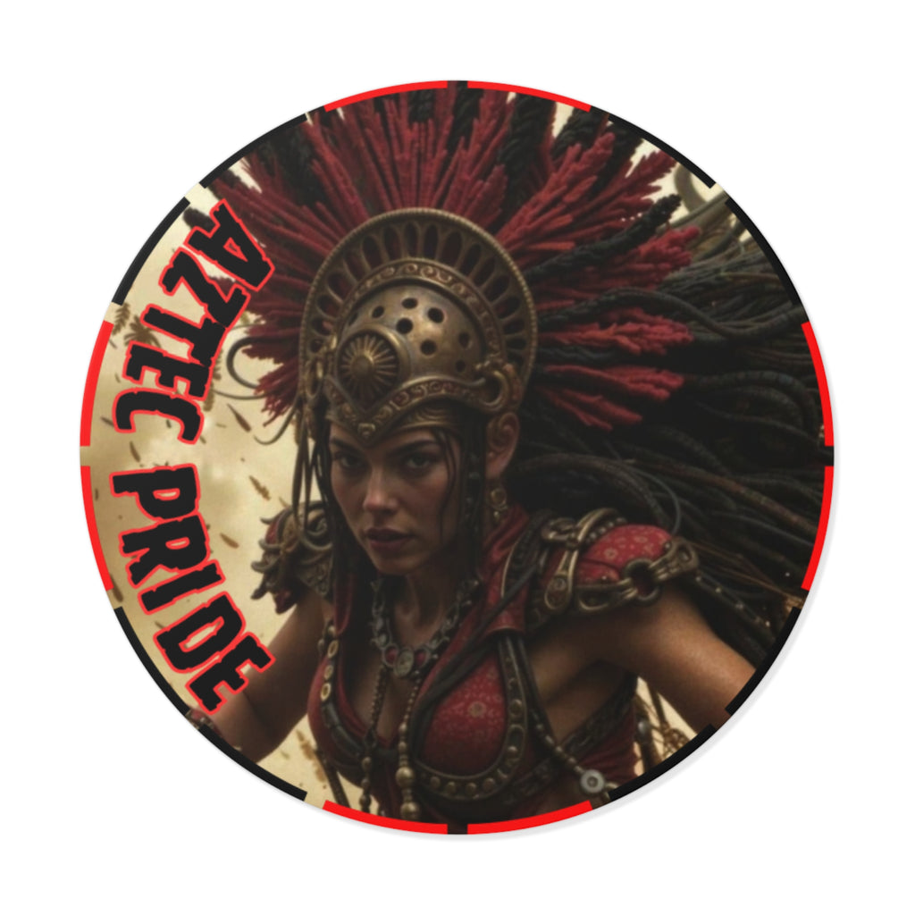 Aztec Bloodwar Queen Round Vinyl Sticker – Waterproof Matte Decal (2”–6”)