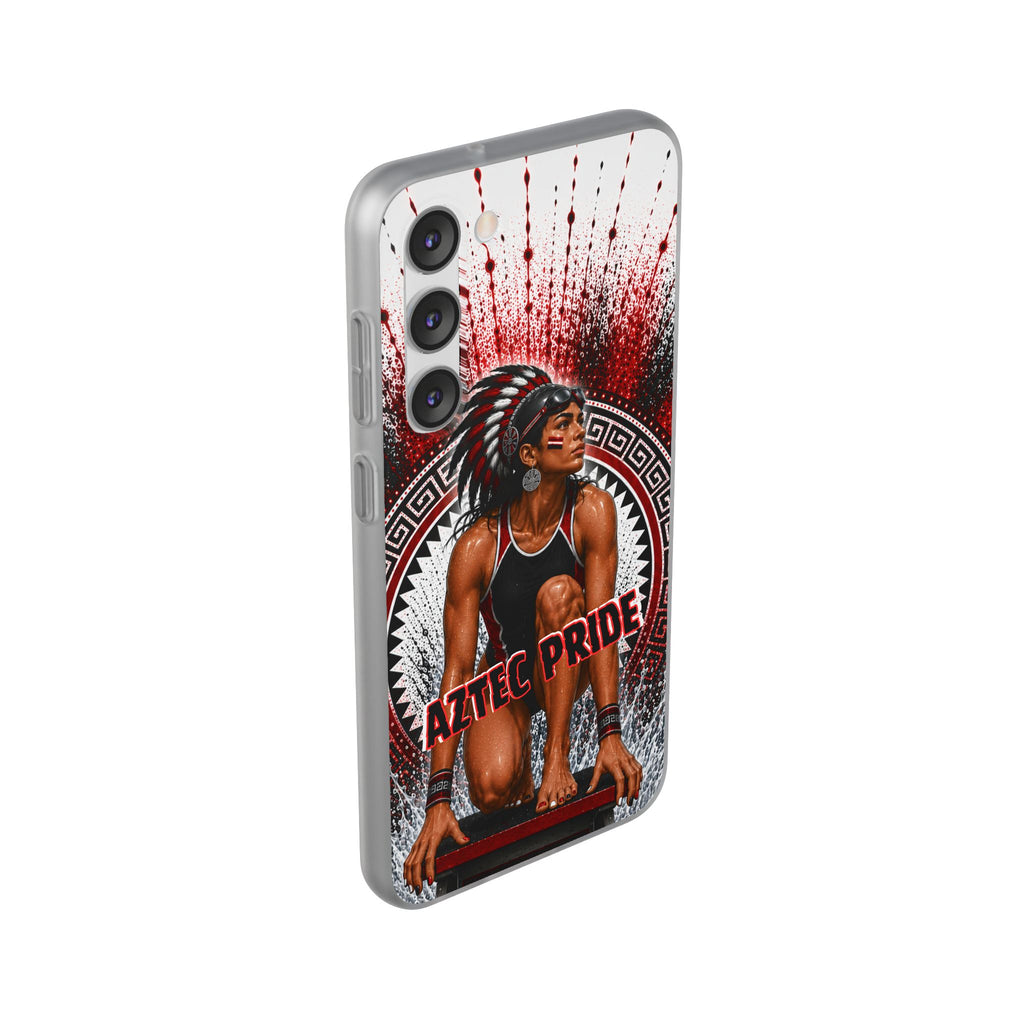 Aztec Swim & Dive Warrior – Flexi Phone Case (iPhone & Samsung • Clear TPU • Made & Shipped in the USA • 🚚 FREE USA Shipping • Personalized Option)