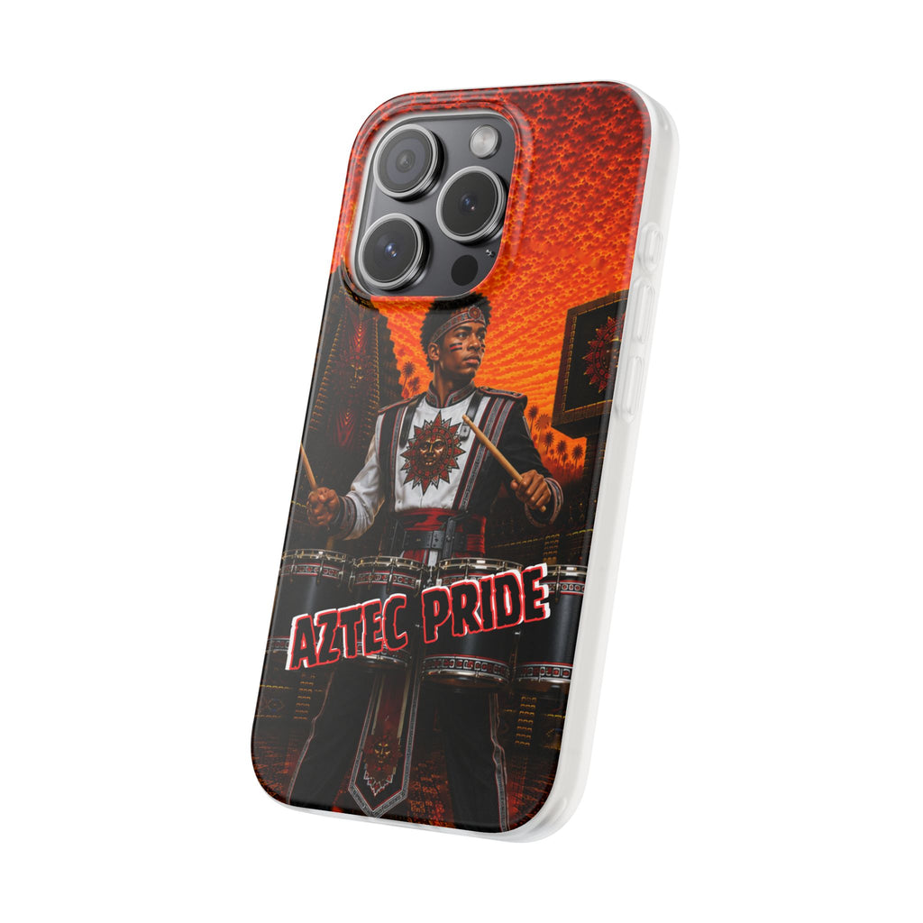 Aztec Band Warrior – Flexi Phone Case (iPhone & Samsung • Clear TPU • Made & Shipped in the USA • 🚚 FREE USA Shipping • Personalized Option)