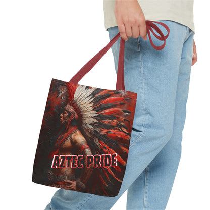 Aztec Noble Warrior Tote Bag – Aztec-Inspired Reusable Shopping Bag | GringoArte