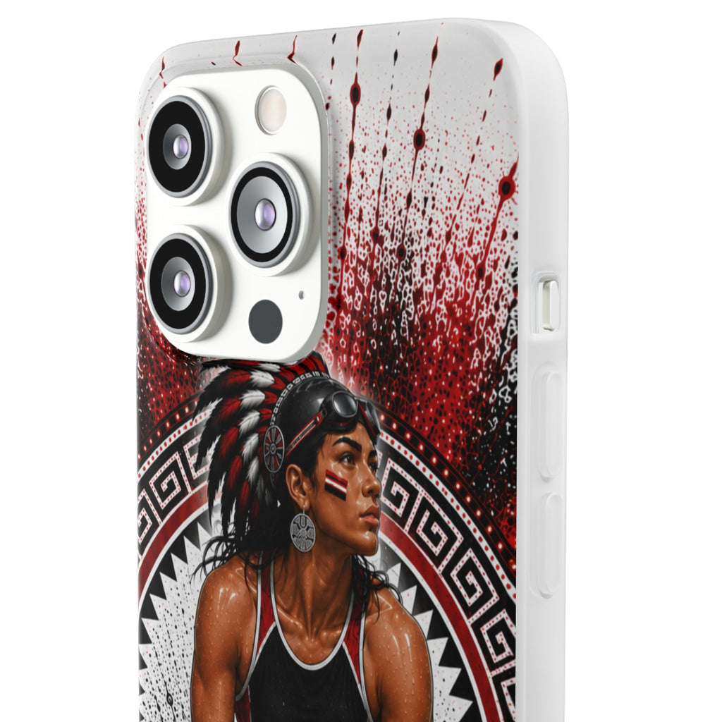 Aztec Swim & Dive Warrior – Flexi Phone Case (iPhone & Samsung • Clear TPU • Made & Shipped in the USA • 🚚 FREE USA Shipping • Personalized Option)