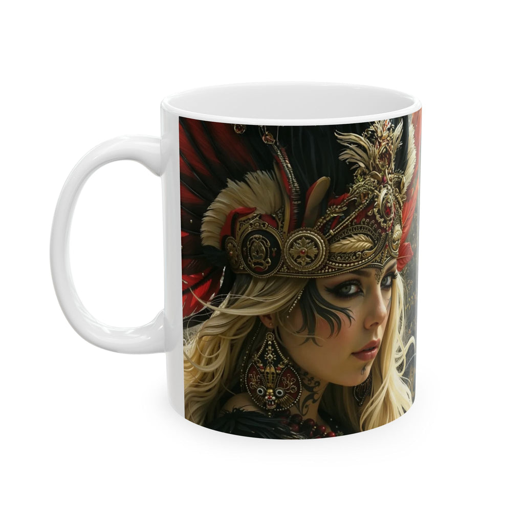 Aztec Fireheart Queen – Ceramic Mug (11oz, 15oz • Dishwasher & Microwave Safe • Made in USA • Personalized Option)