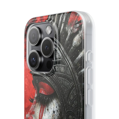 Aztec Fearless Goddess – Flexi Phone Case (iPhone & Samsung • Clear TPU • Made in USA • Personalized Option)