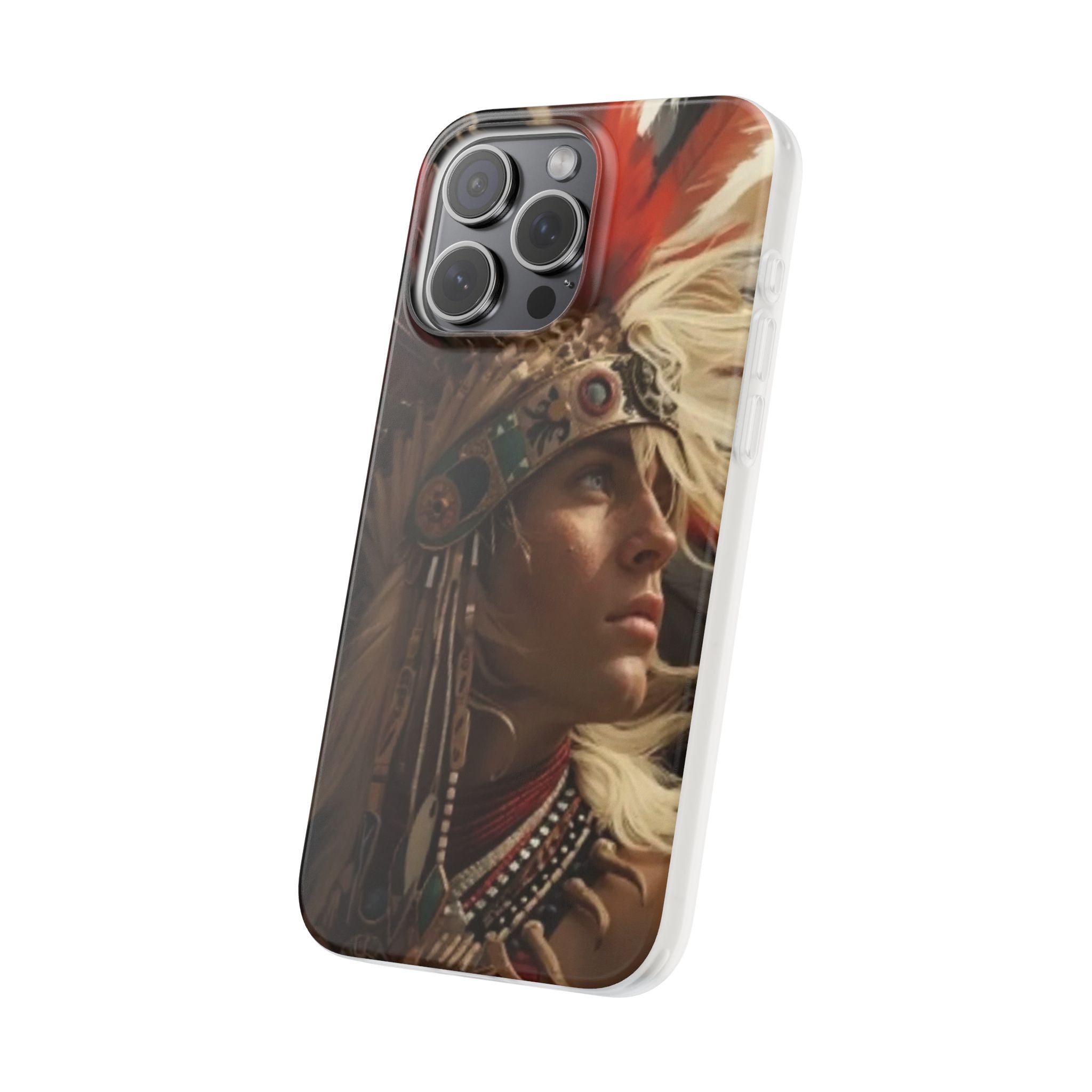 Aztec Sky Prince – Flexi Phone Case (iPhone & Samsung • Clear TPU • Made in USA • Personalized Option)