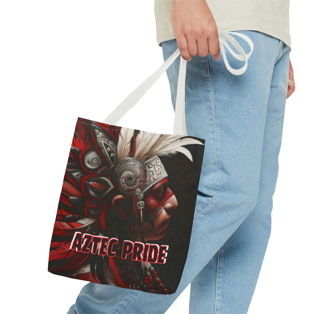 Aztec Warrior King Tote Bag – Aztec-Inspired Reusable Shopping Bag | GringoArte