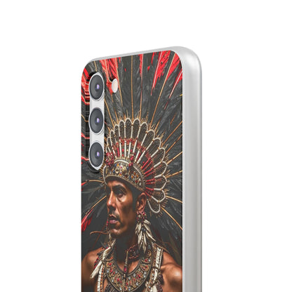 Aztec Sun Guardian – Flexi Phone Case (iPhone & Samsung • Clear TPU • Made in USA • Personalized Option)