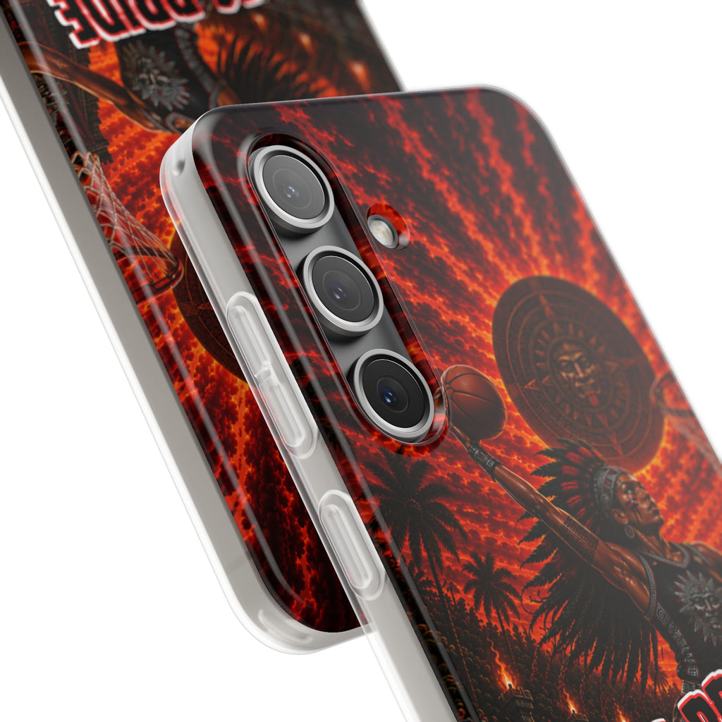 Aztec Basketball Female Warrior – Flexi Phone Case (iPhone & Samsung • Clear TPU • Made & Shipped in the USA • 🚚 FREE USA Shipping • Personalized Option)