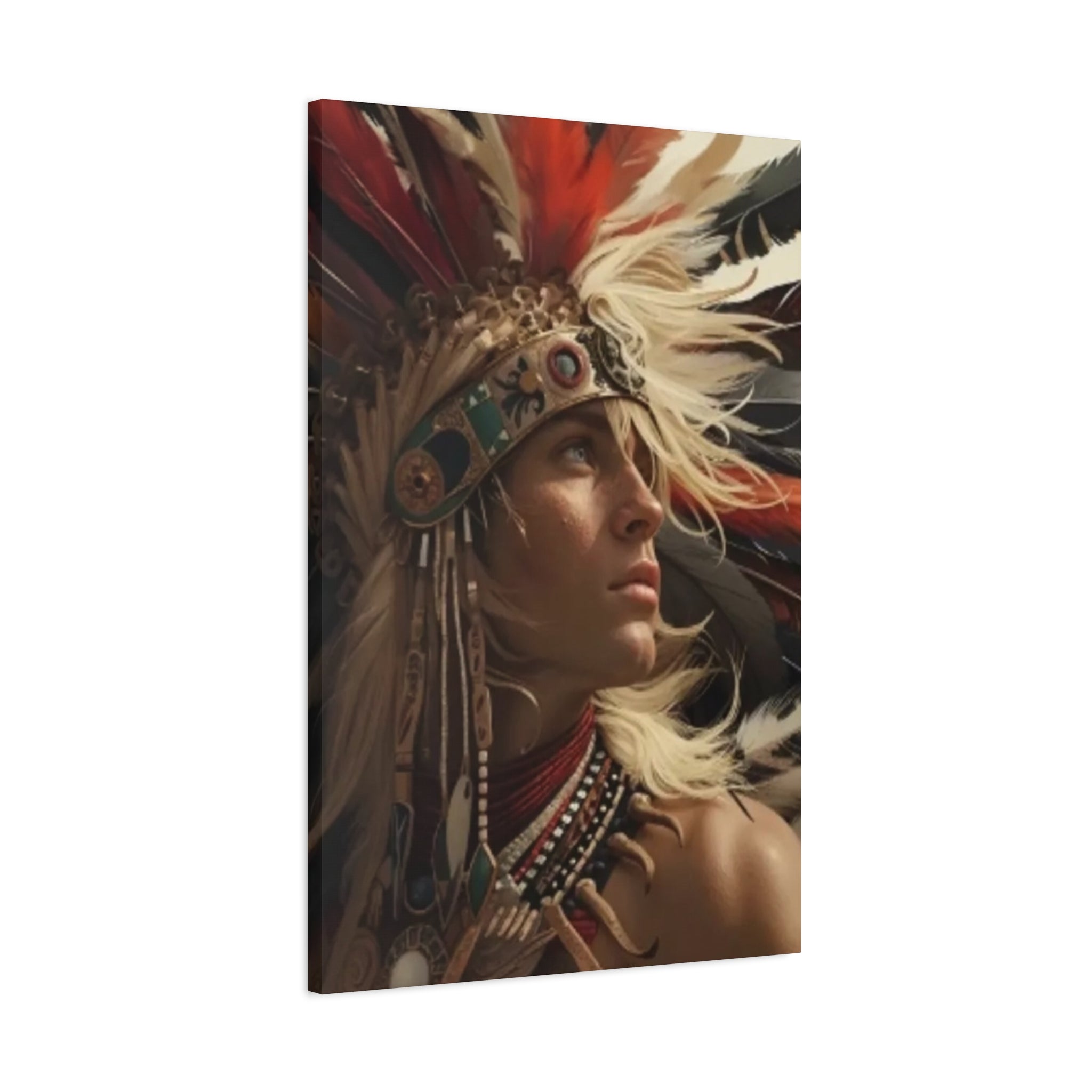 Aztec Sky Prince – Bold Aztec Wall Art Canvas