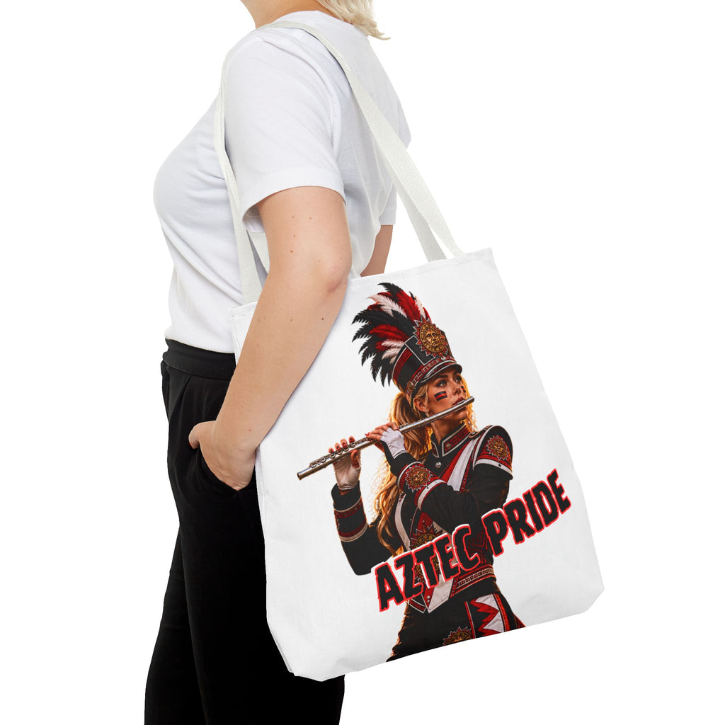 Aztec Band Warrior Tote Bag | Aztec-Inspired AI Art • Made & Shipped in the USA • 🚚 FREE USA Shipping • FREE Personalization