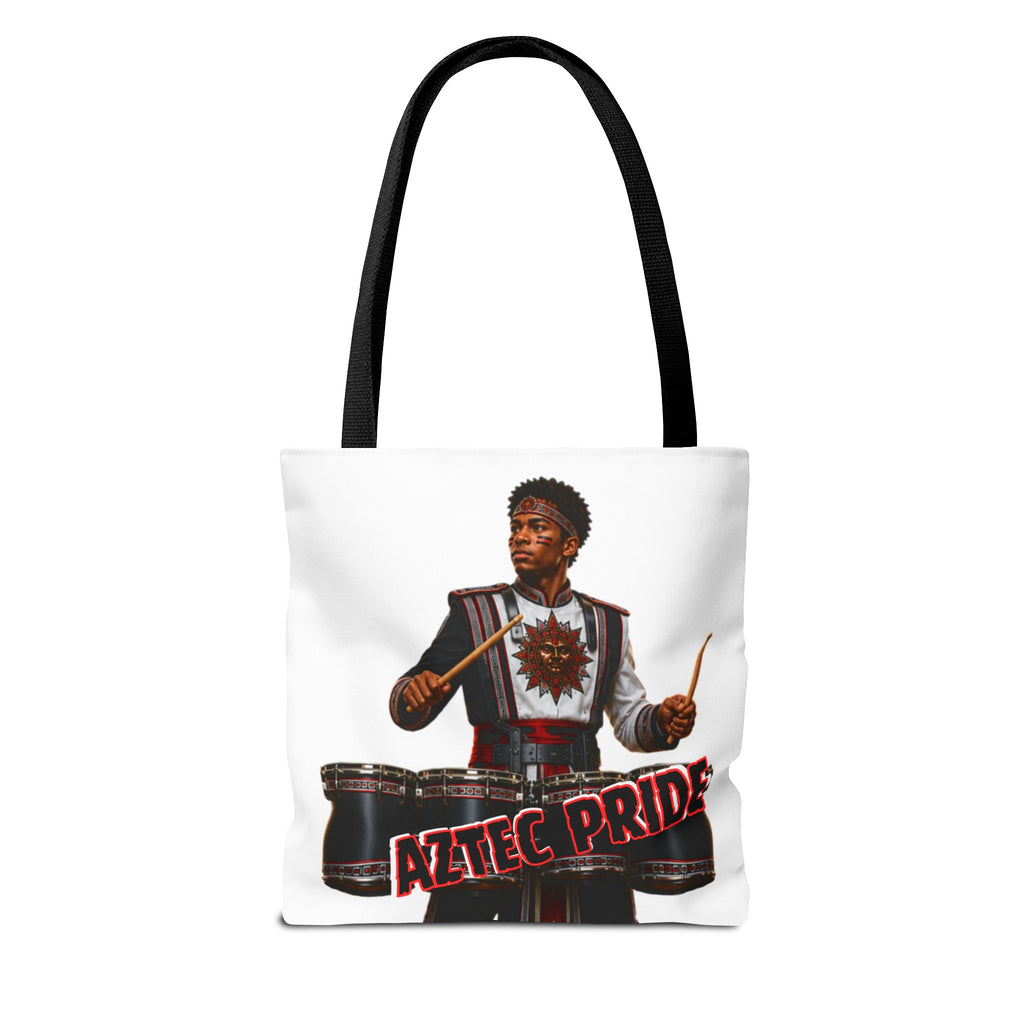 Aztec Band Warrior Tote Bag | Aztec-Inspired AI Art • Made & Shipped in the USA • 🚚 FREE USA Shipping • FREE Personalization