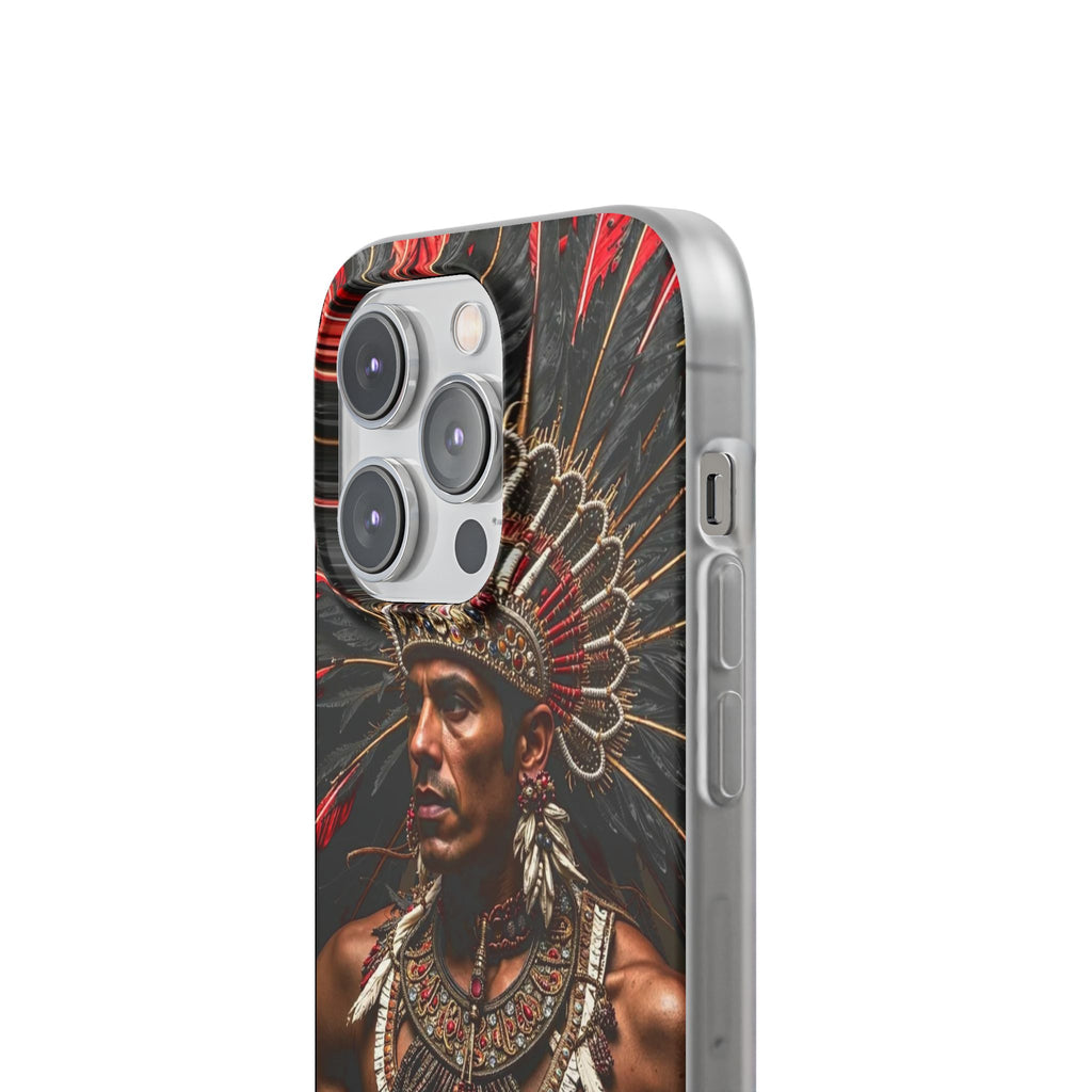 Aztec Sun Guardian – Flexi Phone Case (iPhone & Samsung • Clear TPU • Made in USA • Personalized Option)