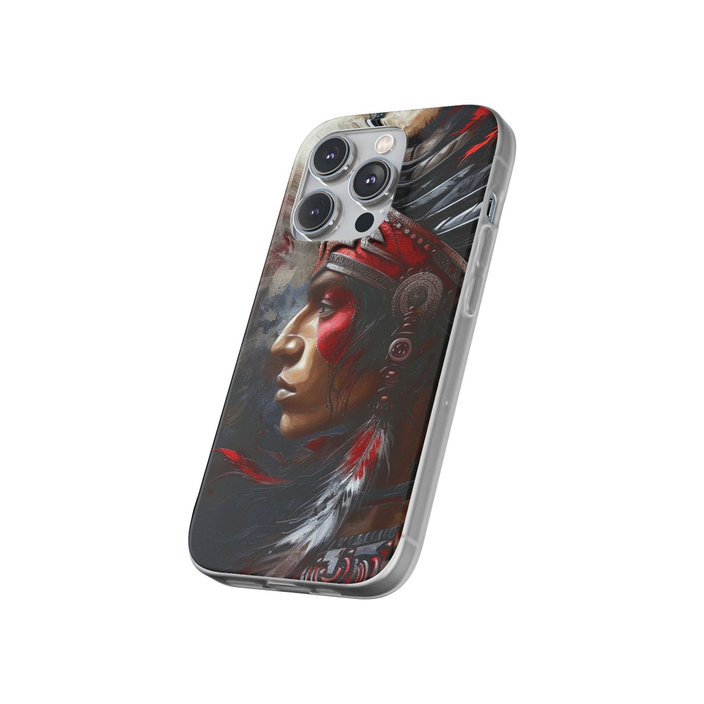 Aztec Silent Warrior – Flexi Phone Case (iPhone & Samsung • Clear TPU • Made in USA • Personalized Option)