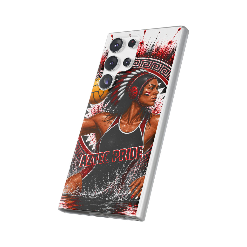 Aztec Water Polo Warrior – Flexi Phone Case (iPhone & Samsung • Clear TPU • Made in USA • Personalized Option)