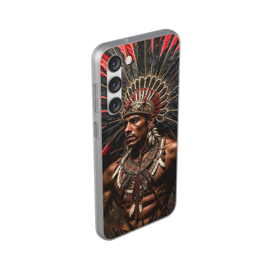 Aztec Sun Guardian – Flexi Phone Case (iPhone & Samsung • Clear TPU • Made in USA • Personalized Option)