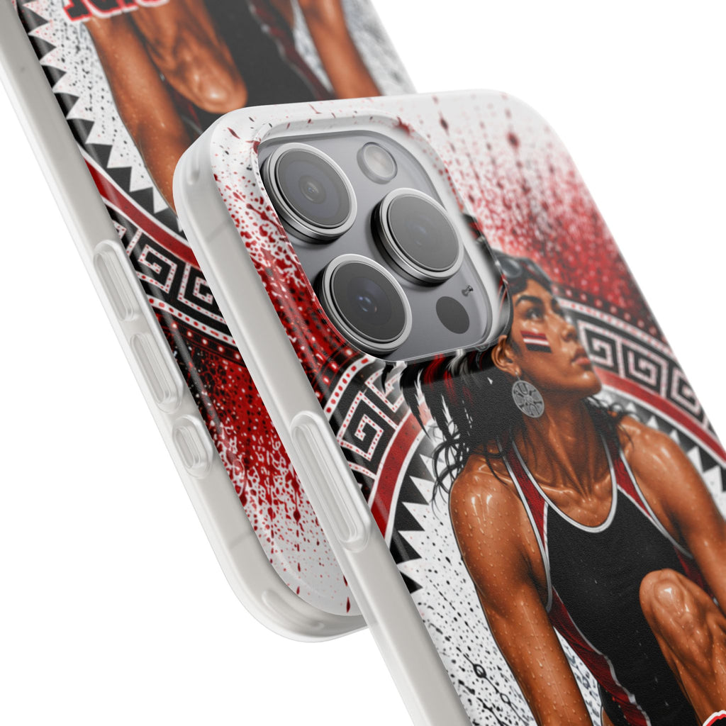 Aztec Swim & Dive Warrior – Flexi Phone Case (iPhone & Samsung • Clear TPU • Made & Shipped in the USA • 🚚 FREE USA Shipping • Personalized Option)