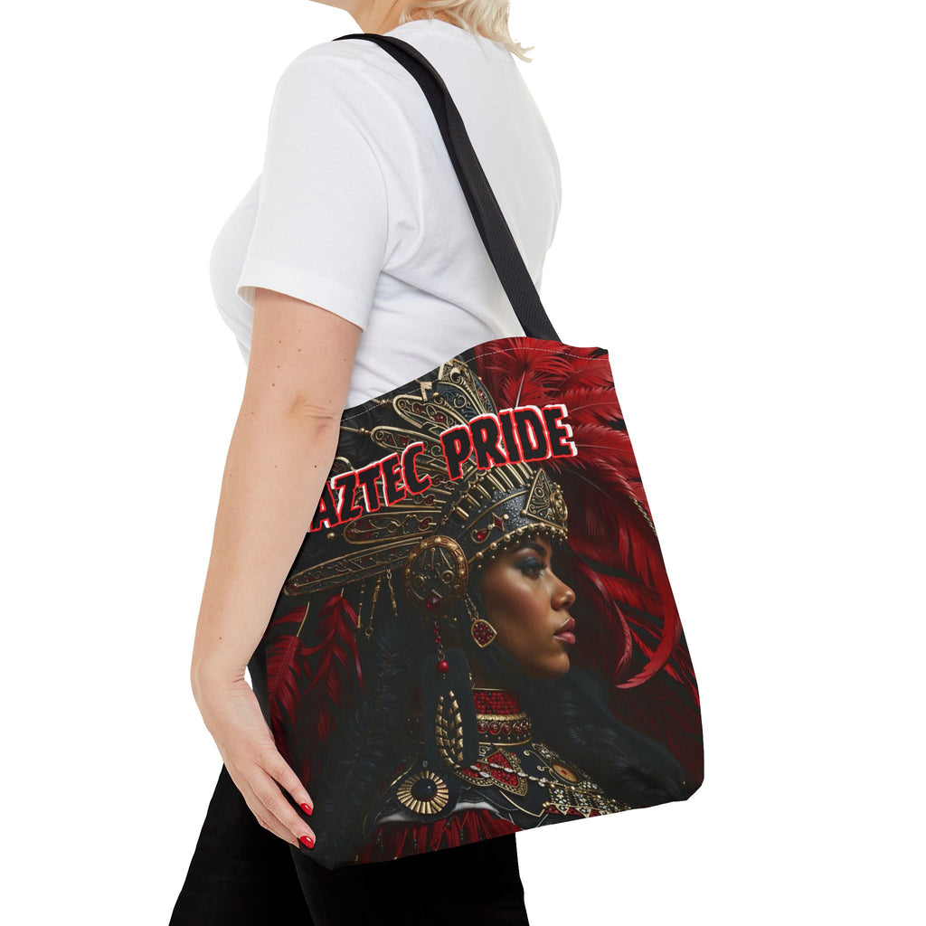 Aztec Lioness Queen Tote Bag – Aztec-Inspired Reusable Shopping Bag | GringoArte