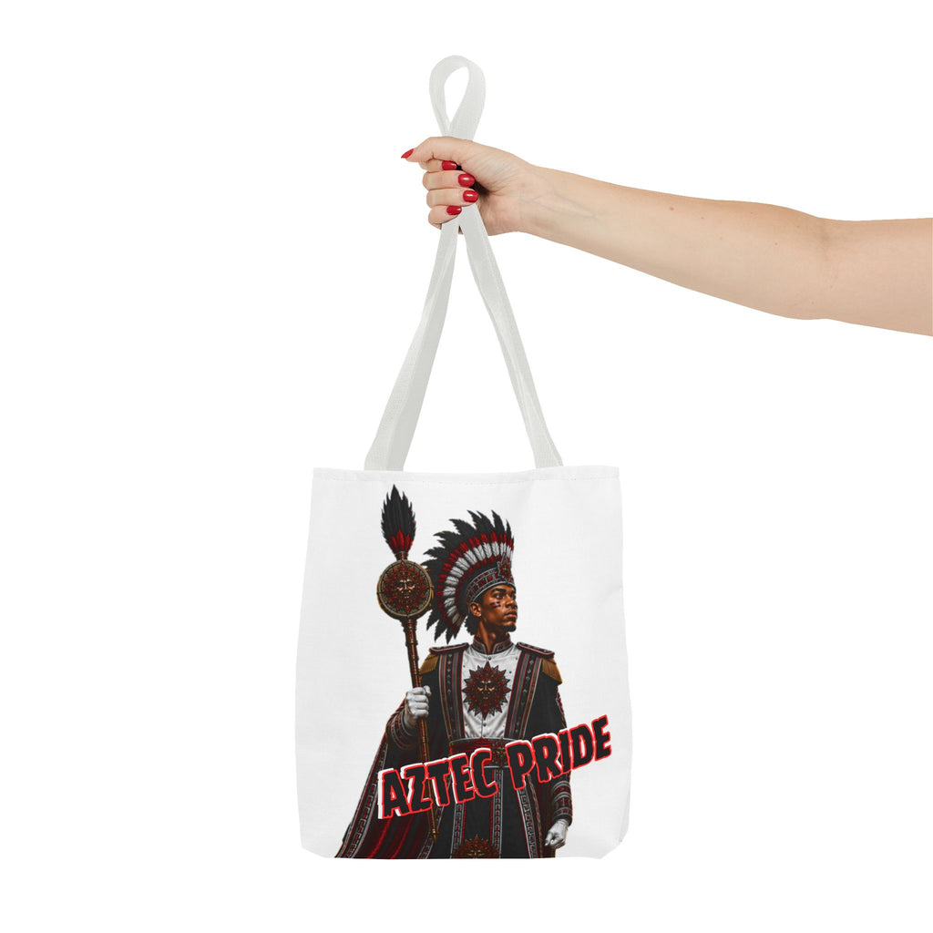 Aztec Band Warrior Tote Bag | Aztec-Inspired AI Art • Made & Shipped in the USA • 🚚 FREE USA Shipping • FREE Personalization