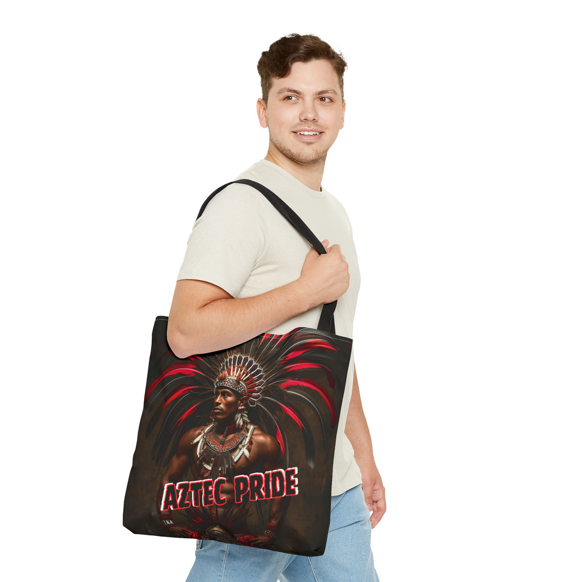 Aztec Sun Guardian Tote Bag – Aztec-Inspired Reusable Shopping Bag | GringoArte