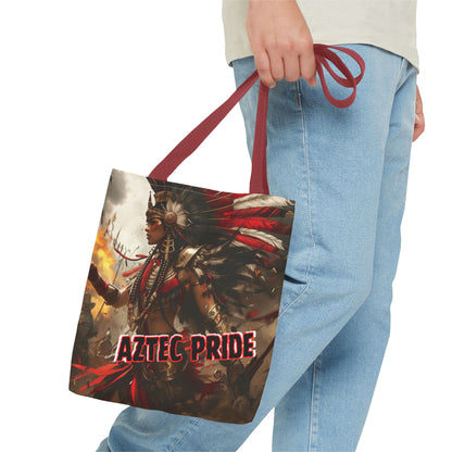 Aztec Warrior Queen Tote Bag – Aztec-Inspired Reusable Shopping Bag | GringoArte